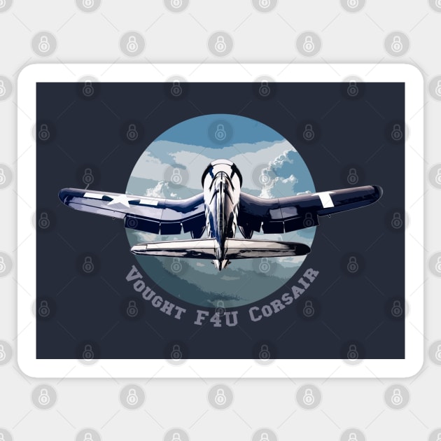 Vought F4U Corsair WWII Fighter Classic Sticker by Jose Luiz Filho